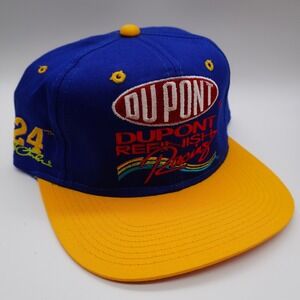 Chase Authentics Jeff Gordon Hat Mens OSFM Blue Yellow DuPont Racing Snapback 24
